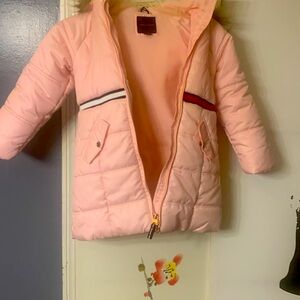 Pink coat little girl